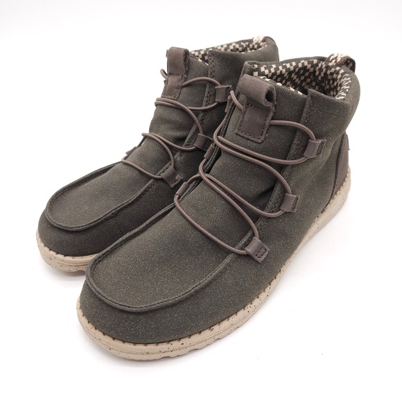 Hey Dude (Women's Size 9) Lea Coffee Brown Ankle Boots Slip On Booties Shoes - Picture 1 of 9